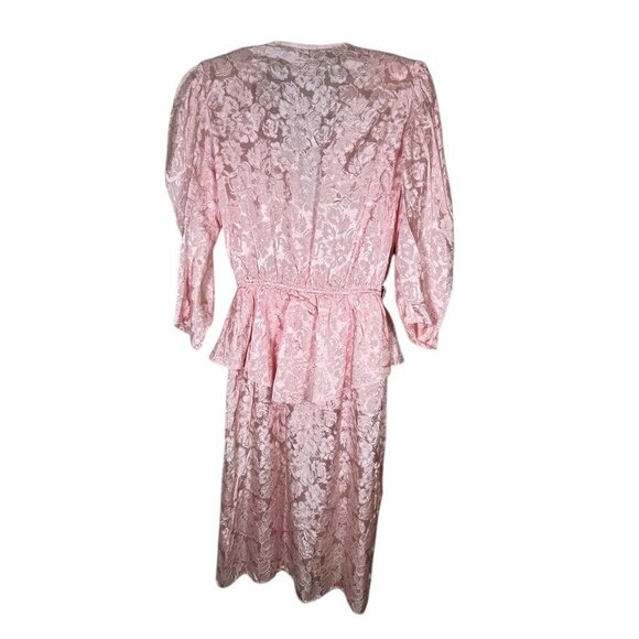 Vintage Floral Dress 13 Pink Coquette Retro Mod Classic Chic Preppy Old Money - Picture 9 of 13